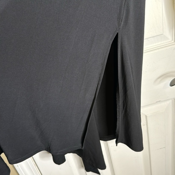 PerSeption Concept Black Sleek Long Sleeve Side Slit Cardigan Size Small - Picture 4 of 7